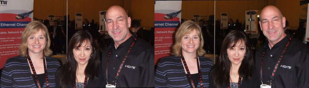 Left to right: Gabriele Collier, Charlene Wan, Steve Venuti from HDMI Licensing 