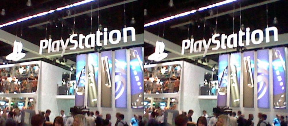 Sony PS3 Exhibit shot with Nintendo 3DS